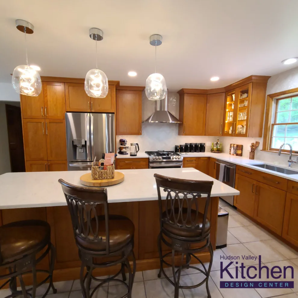 Cherry Borderless Cabinetry by Hudson Valley Kitchen Design Center - Photo 4