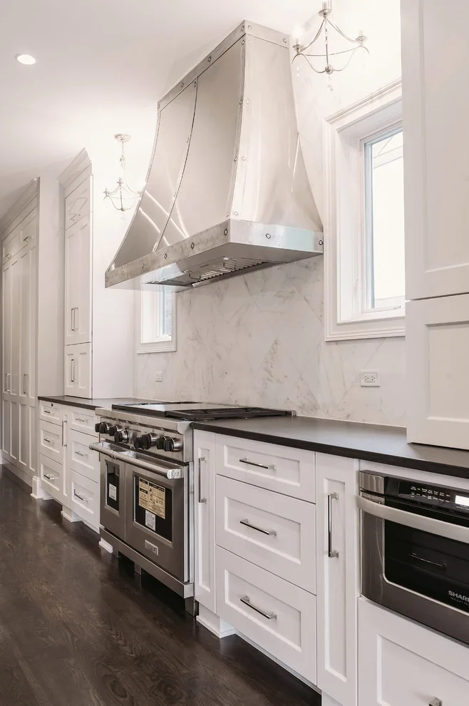 Transitional Kitchen in Clarendon Hills, IL with Gray Island by Denise Hauser Design Co. - Photo 3
