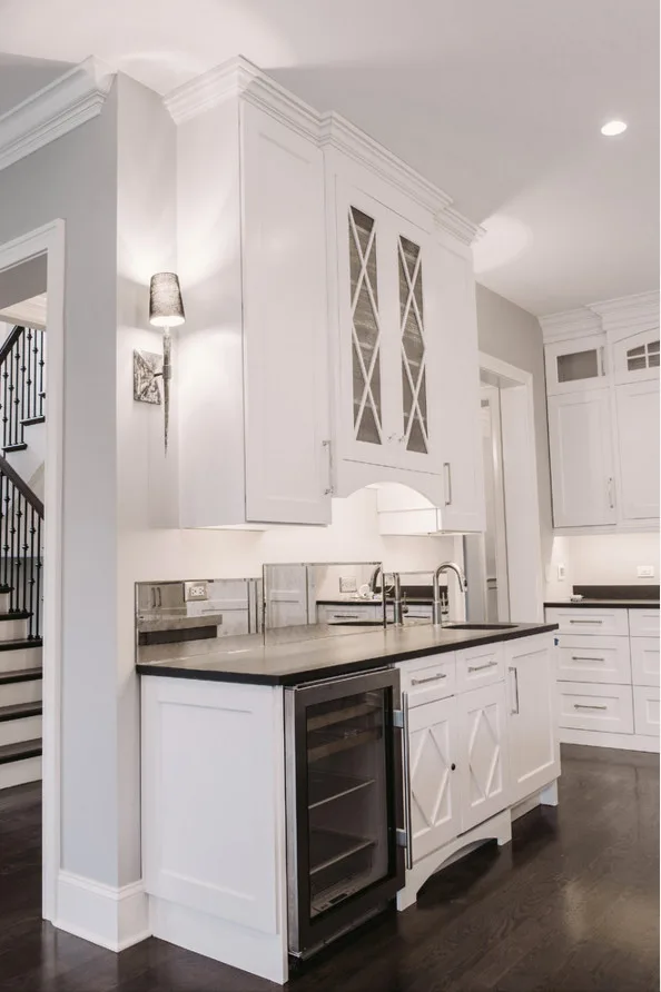 Transitional Kitchen in Clarendon Hills, IL with Gray Island by Denise Hauser Design Co. - Photo 4