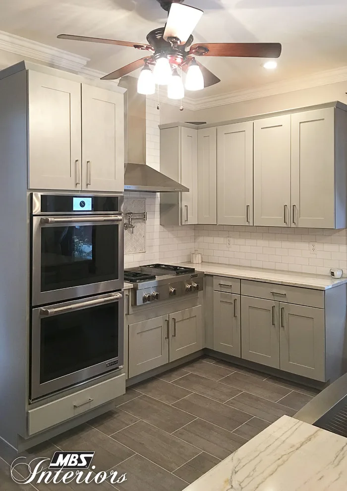 Sleek and Fresh Gray Kitchen by MBS Interiors - Photo 2