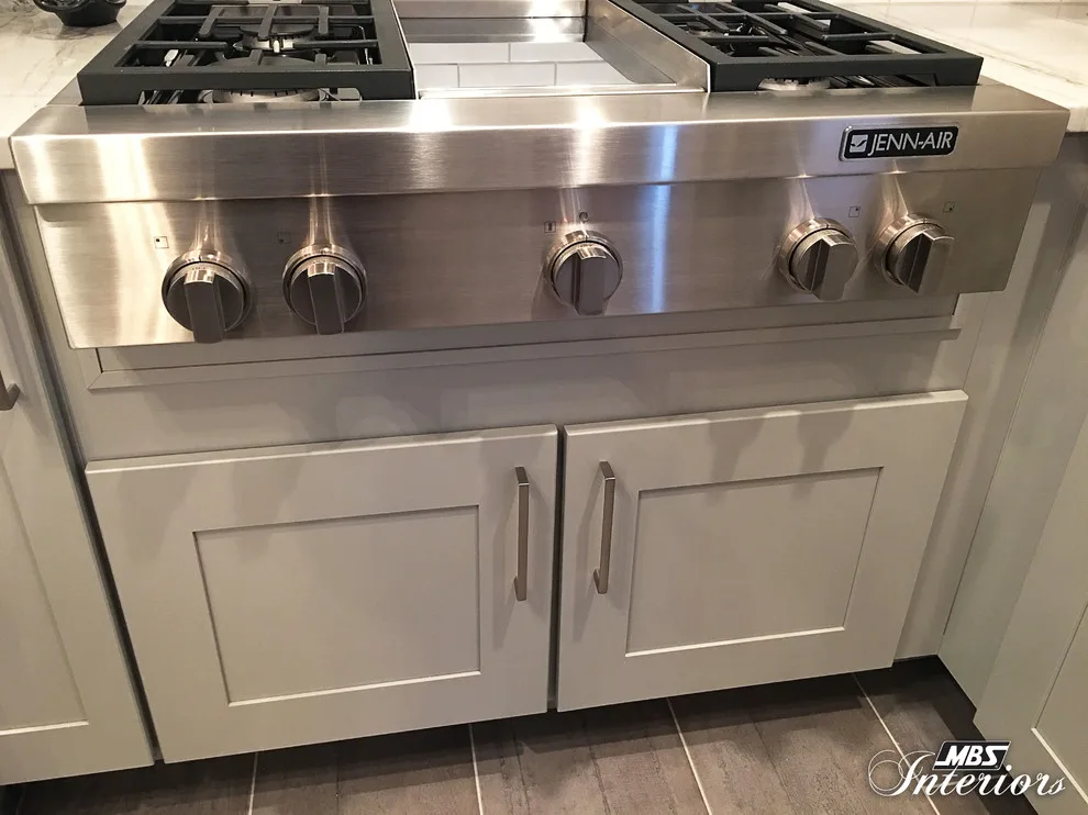 Sleek and Fresh Gray Kitchen by MBS Interiors - Photo 12