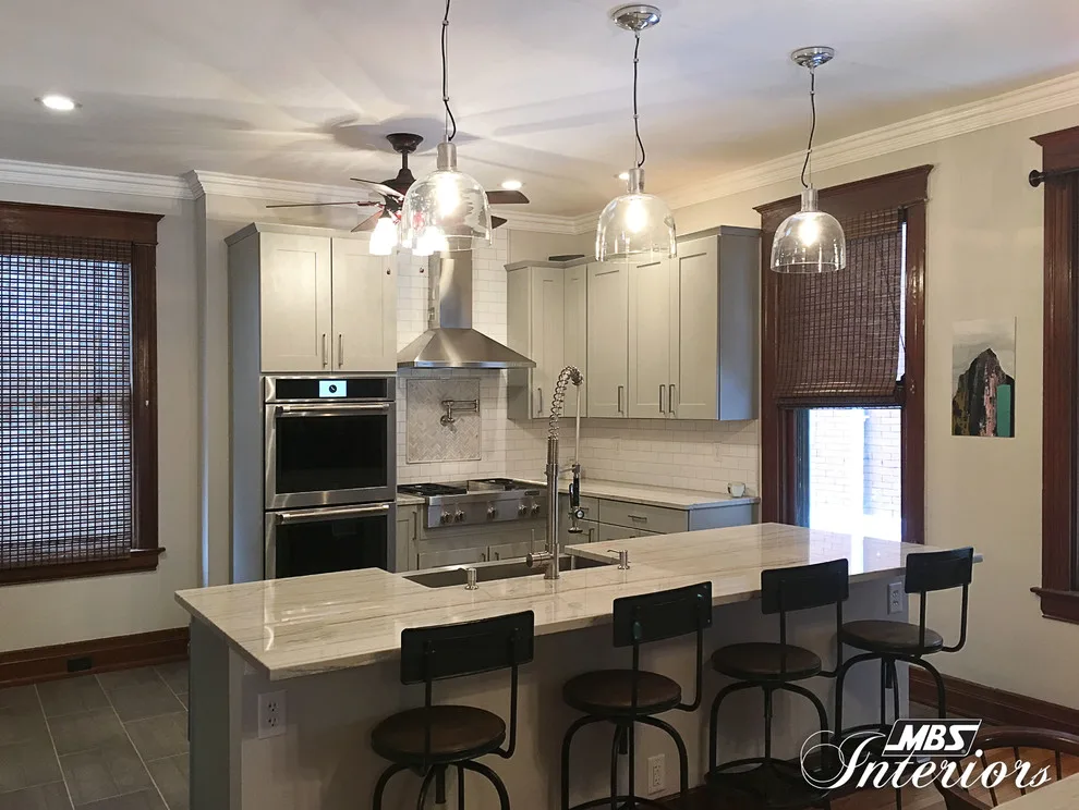 Sleek and Fresh Gray Kitchen by MBS Interiors - Photo 17