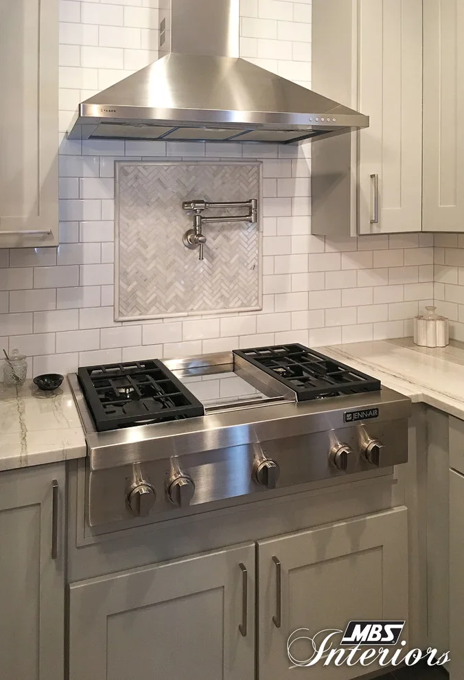 Sleek and Fresh Gray Kitchen by MBS Interiors - Photo 4