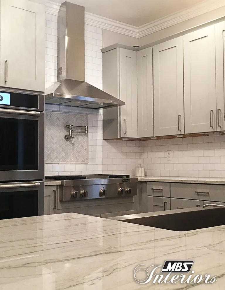 Sleek and Fresh Gray Kitchen by MBS Interiors - Photo 15