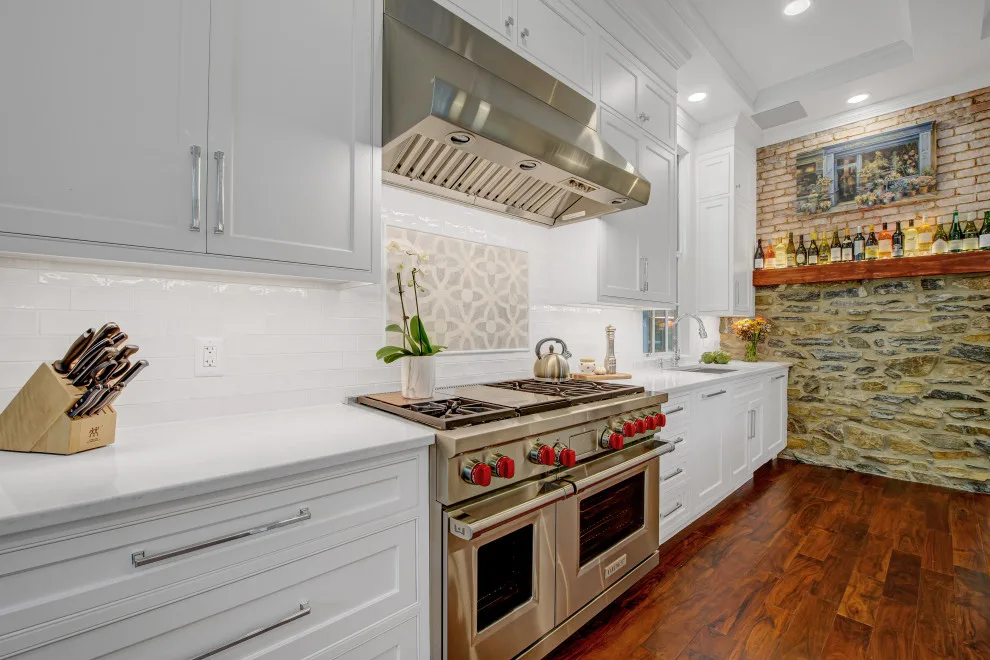 Beaded Inset Kitchen with Coffered Ceiling in Brighton by Main Line Kitchen Design - Photo 22