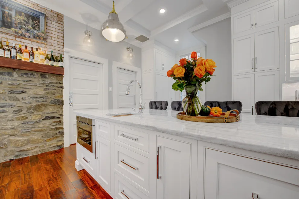 Beaded Inset Kitchen with Coffered Ceiling in Brighton by Main Line Kitchen Design - Photo 28