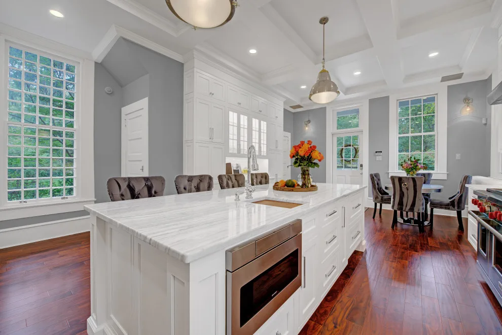 Beaded Inset Kitchen with Coffered Ceiling in Brighton by Main Line Kitchen Design - Photo 9