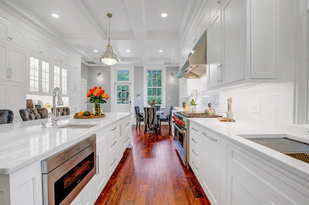 Beaded Inset Kitchen with Coffered Ceiling in Brighton by Main Line Kitchen Design - Photo 5