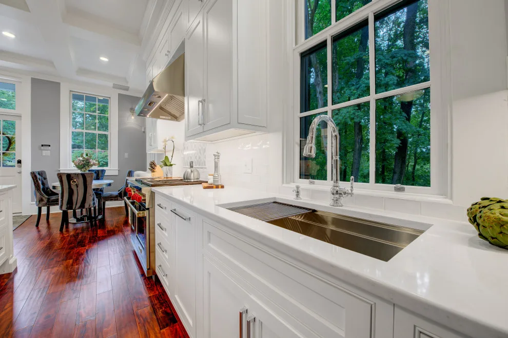 Beaded Inset Kitchen with Coffered Ceiling in Brighton by Main Line Kitchen Design - Photo 7