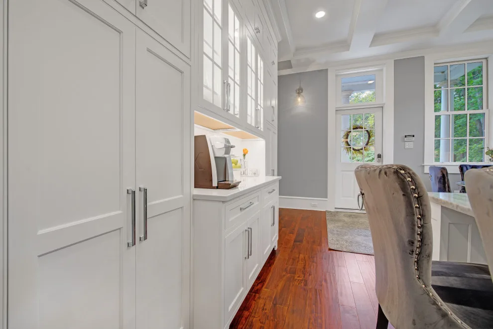 Beaded Inset Kitchen with Coffered Ceiling in Brighton by Main Line Kitchen Design - Photo 31