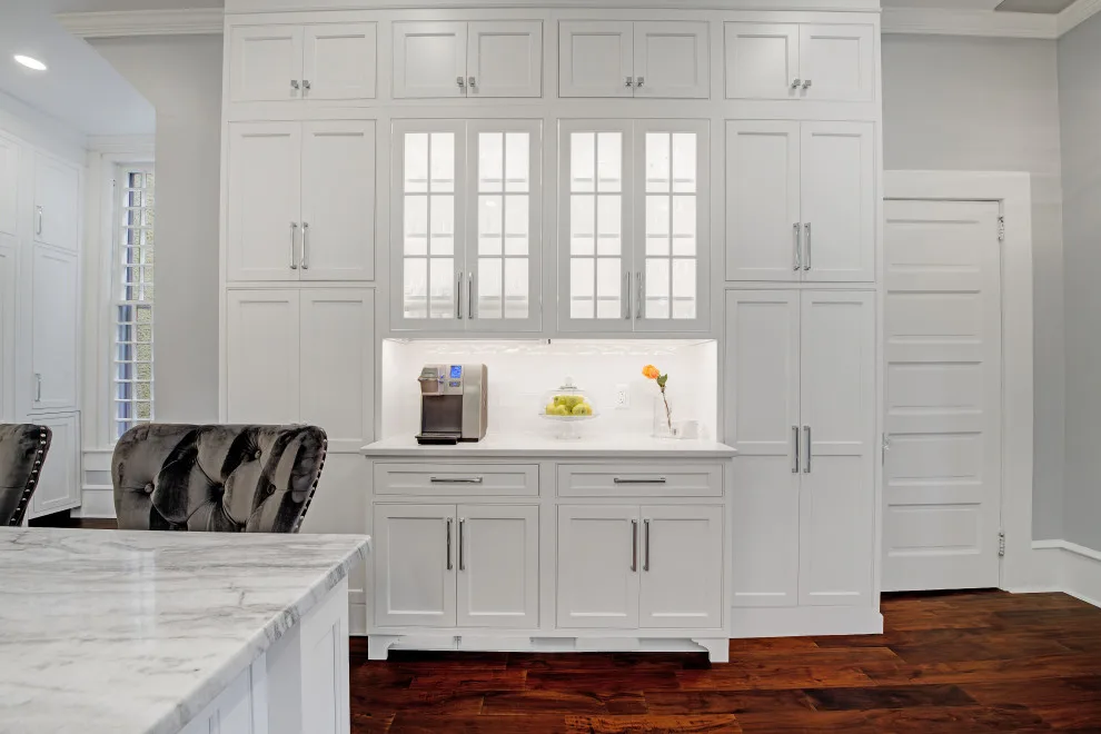 Beaded Inset Kitchen with Coffered Ceiling in Brighton by Main Line Kitchen Design - Photo 23