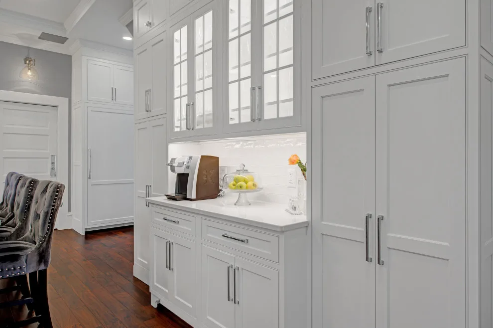 Beaded Inset Kitchen with Coffered Ceiling in Brighton by Main Line Kitchen Design - Photo 14