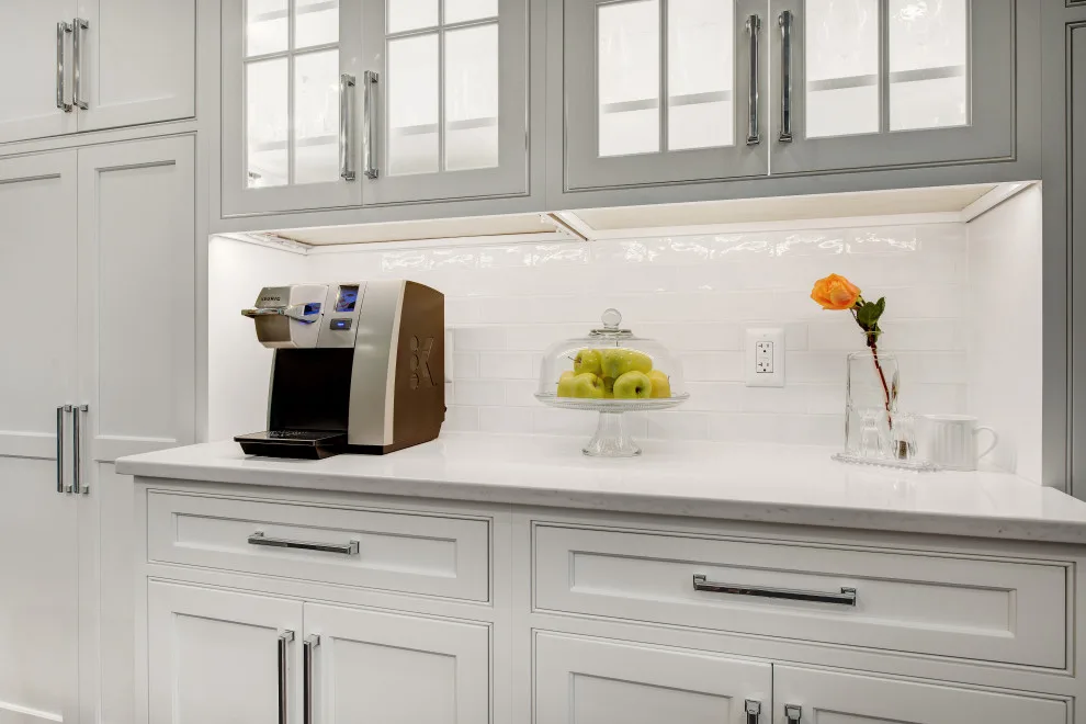 Beaded Inset Kitchen with Coffered Ceiling in Brighton by Main Line Kitchen Design - Photo 27