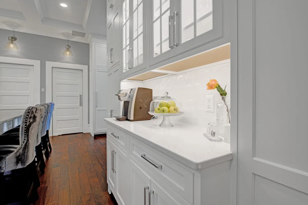 Beaded Inset Kitchen with Coffered Ceiling in Brighton by Main Line Kitchen Design - Photo 20