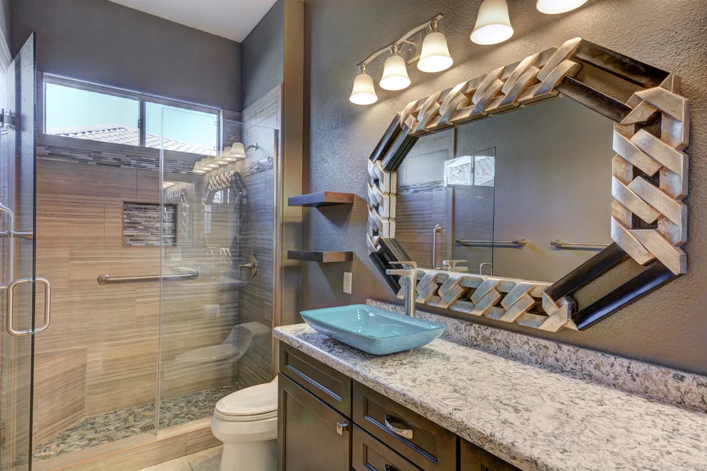 Contemporary Mediterranean Guest Bathroom in Anthem by Las Vegas Remodel & Construction - Photo 4