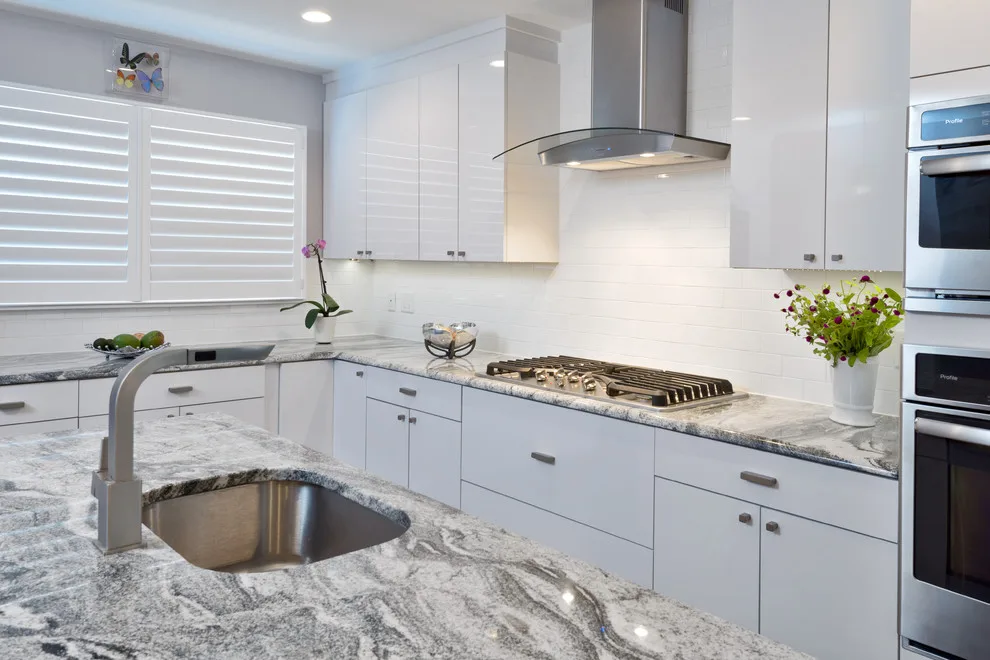 Modern Kitchen with White Laminate Cabinetry by Main Line Kitchen Design - Photo 12