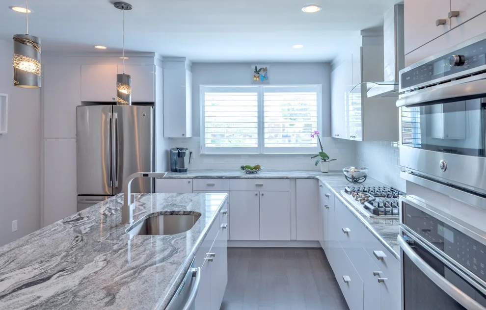 Modern Kitchen with White Laminate Cabinetry by Main Line Kitchen Design - Photo 9
