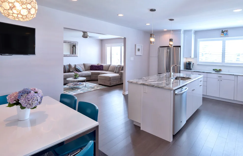 Modern Kitchen with White Laminate Cabinetry by Main Line Kitchen Design - Photo 7