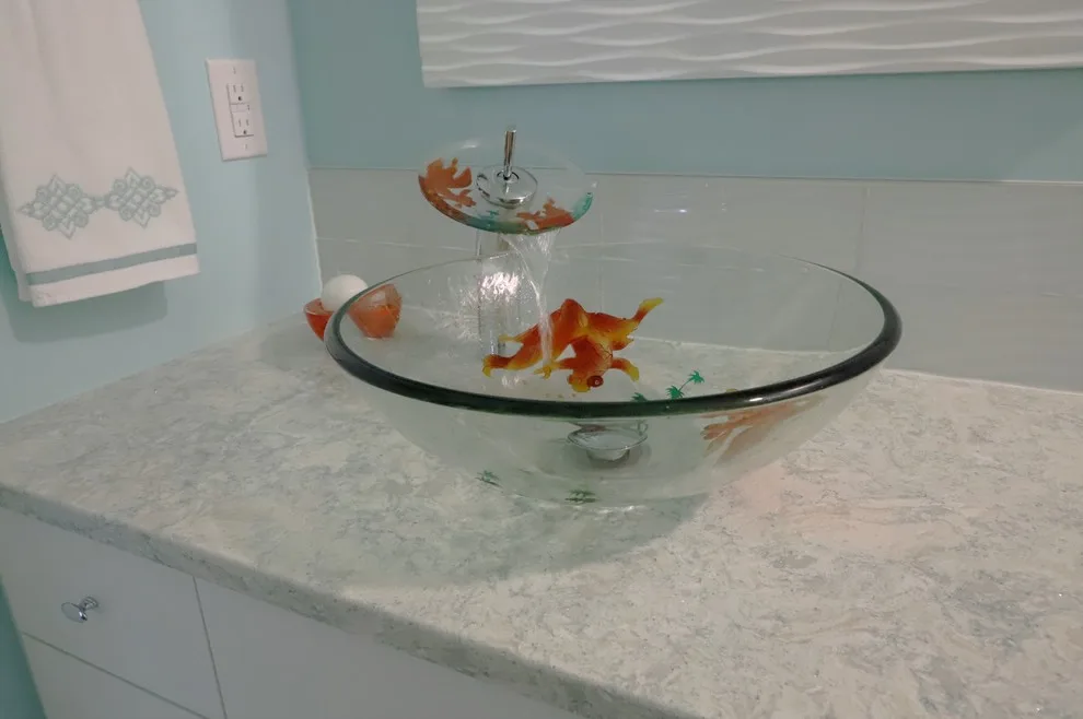 Coy Pond Visitor Bathroom by Margaret Volney Designs, LLC - Photo 10
