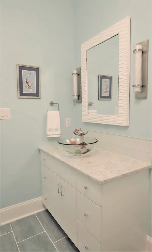 Coy Pond Visitor Bathroom by Margaret Volney Designs, LLC - Photo 7