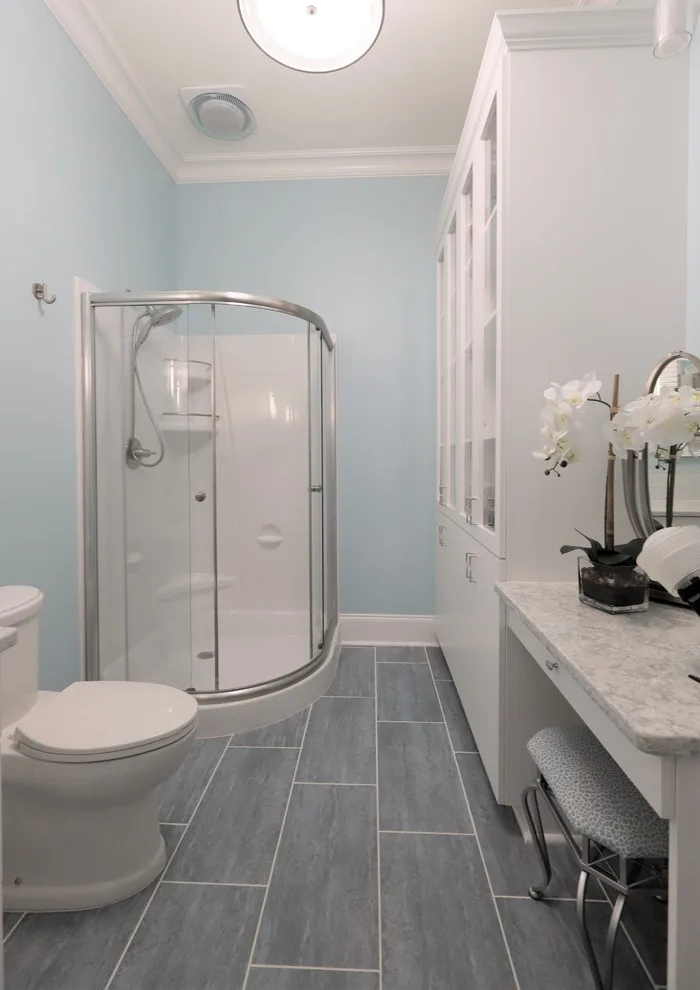 Coy Pond Visitor Bathroom by Margaret Volney Designs, LLC - Photo 6