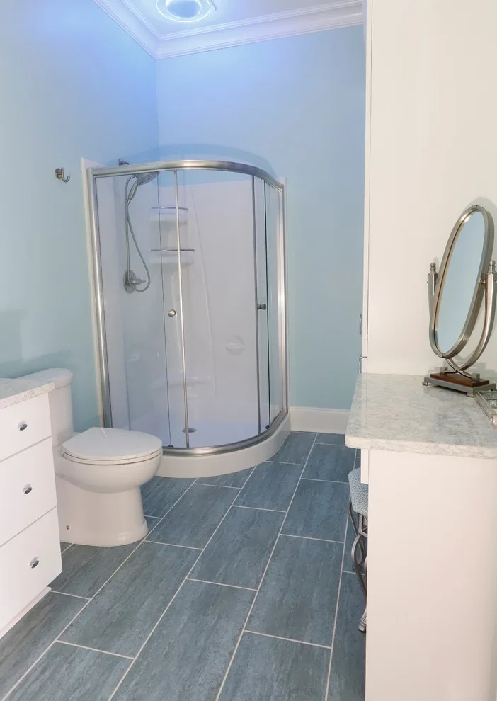 Coy Pond Visitor Bathroom by Margaret Volney Designs, LLC - Photo 11
