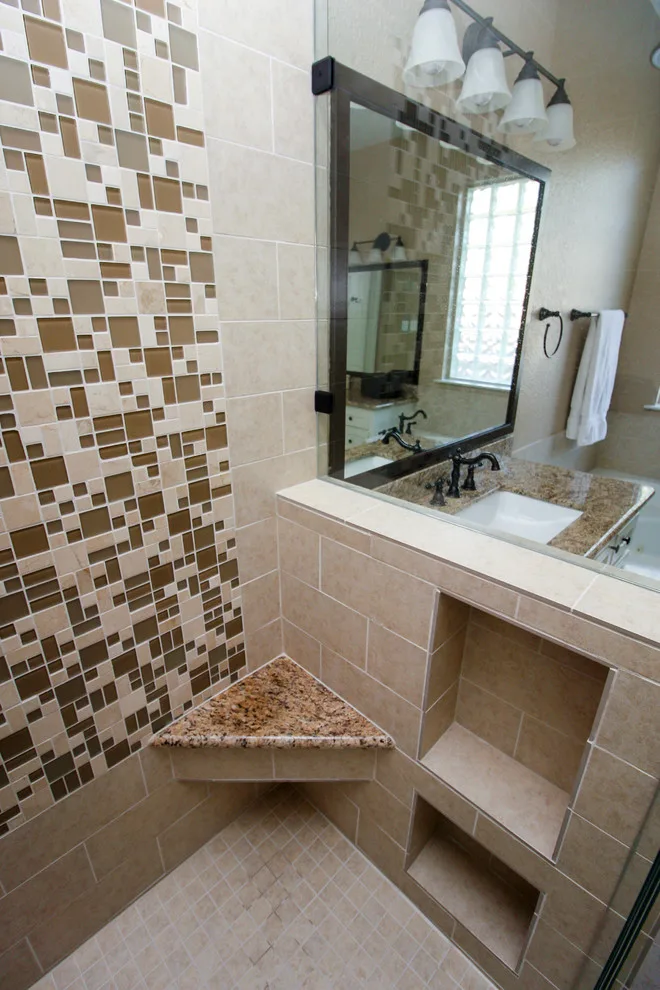 Murano Cream Master Bathroom Renovation by Griffin Design - Photo 11