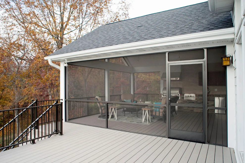 Azek Deck and Kitchen Screen Porch by Kliethermes Homes & Remodeling - Photo 2