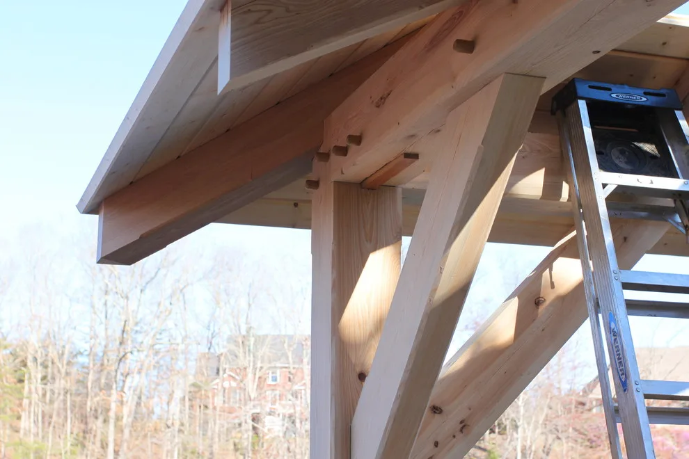 East Tennessee Baldcypress Timber Frame Pavilion by Homestead Timber Frames - Photo 14