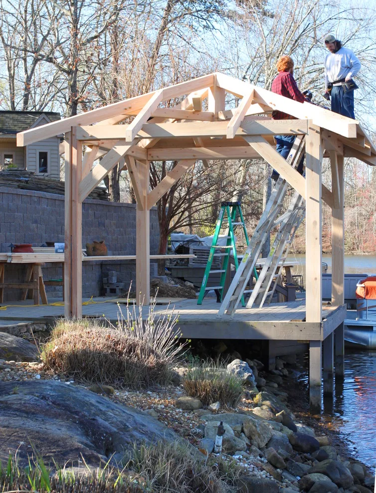East Tennessee Baldcypress Timber Frame Pavilion by Homestead Timber Frames - Photo 9