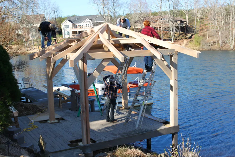 East Tennessee Baldcypress Timber Frame Pavilion by Homestead Timber Frames - Photo 5