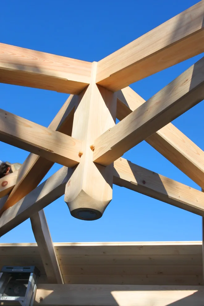 East Tennessee Baldcypress Timber Frame Pavilion by Homestead Timber Frames - Photo 3