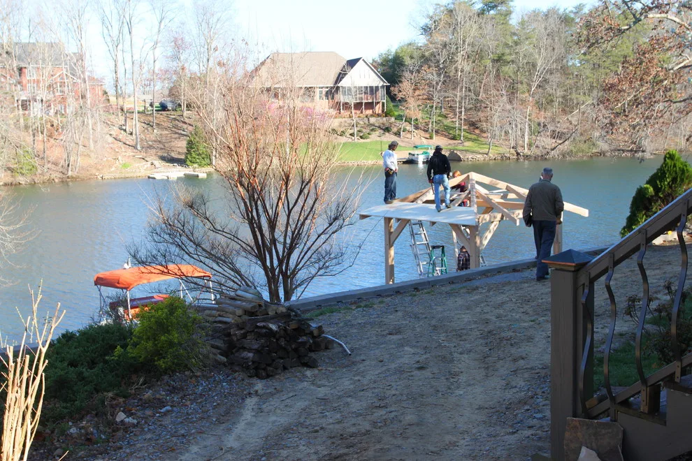 East Tennessee Baldcypress Timber Frame Pavilion by Homestead Timber Frames - Photo 12
