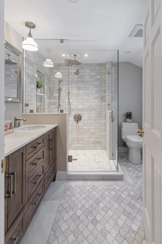 Bedford, MA Primary Bathroom Renovation at Bandera Residence by Yusra Design Build - Photo 8