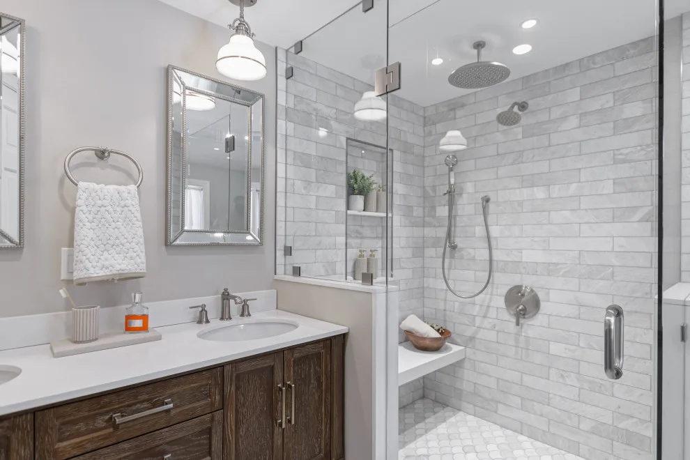 Bedford, MA Primary Bathroom Renovation at Bandera Residence by Yusra Design Build - Photo 3