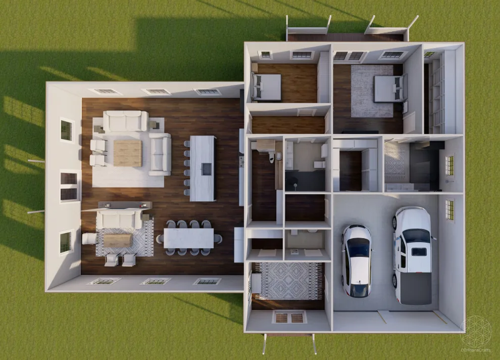 Rustic-Modern 2-Bedroom Barndominium House Design by Penko LLC - Photo 13