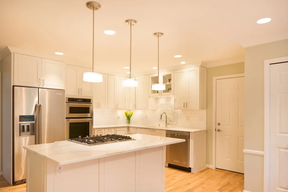 Andover Road White Transitional Kitchen by Alpha Design + Build - Photo 5