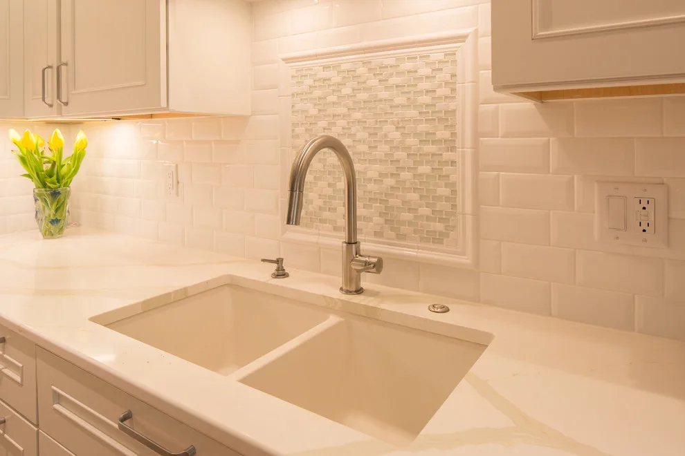 Andover Road White Transitional Kitchen by Alpha Design + Build - Photo 8