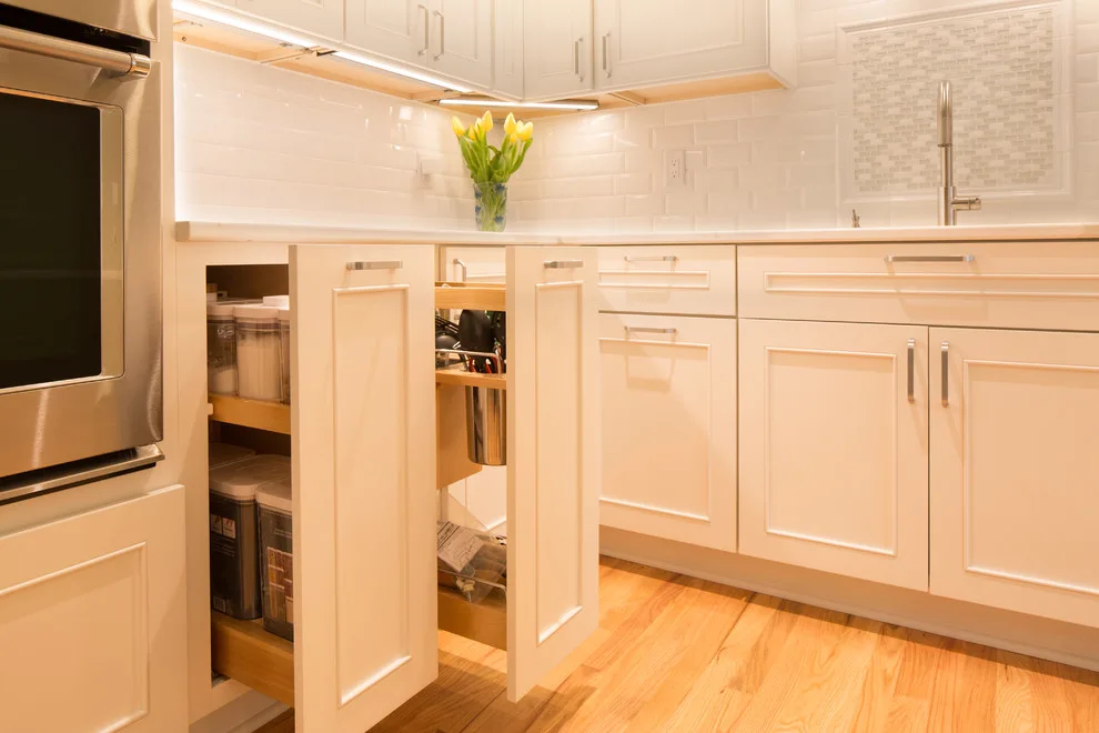 Andover Road White Transitional Kitchen by Alpha Design + Build - Photo 9