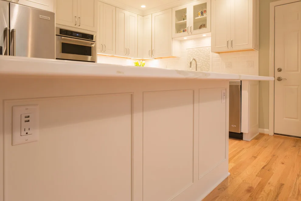 Andover Road White Transitional Kitchen by Alpha Design + Build - Photo 6