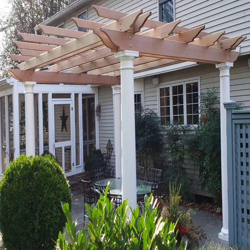 Tuscan Columned Cedar Pergola by Maddrix Contracting LLC - Photo 5