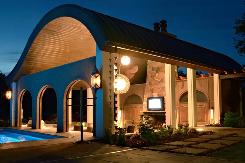 Shell-shaped Pool House by EdgeWork Design Build - Photo 2