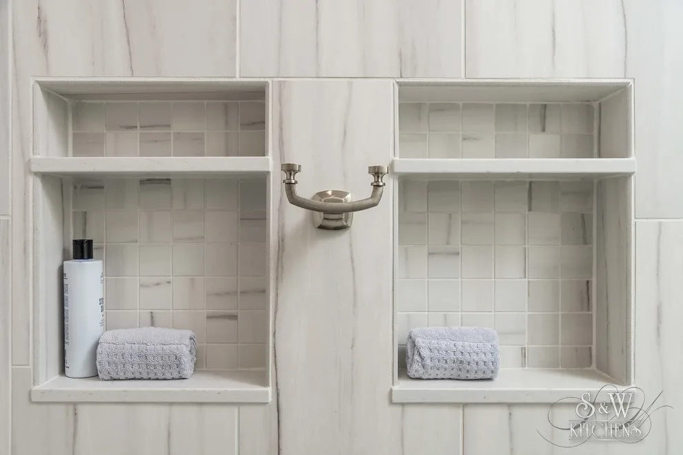 Timeless White and Gray Master Bath Design by Sarah Kraus Bartelson - S&W Kitchens - Photo 3
