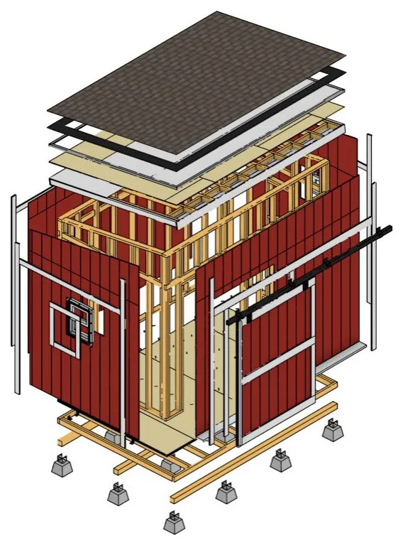 Quick Assembly Compact Shed with Sliding Door by Penko LLC - Photo 6