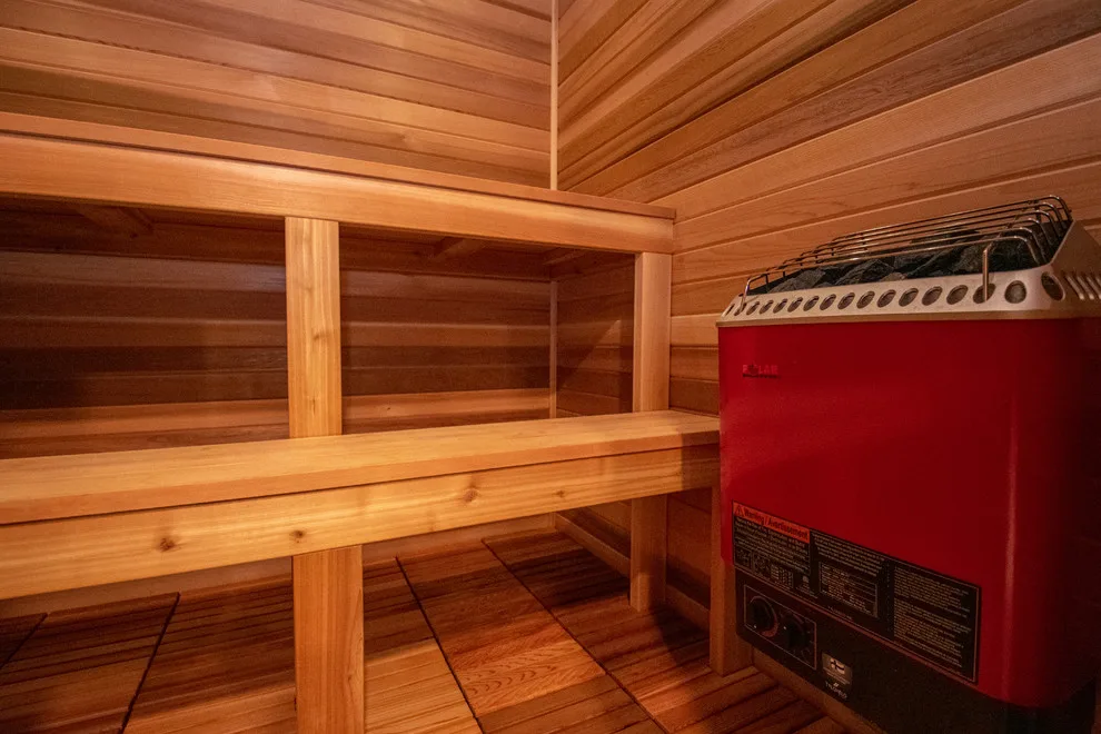 Modern Bathroom Suite with Sauna by EdgeWork Design Build - Photo 13