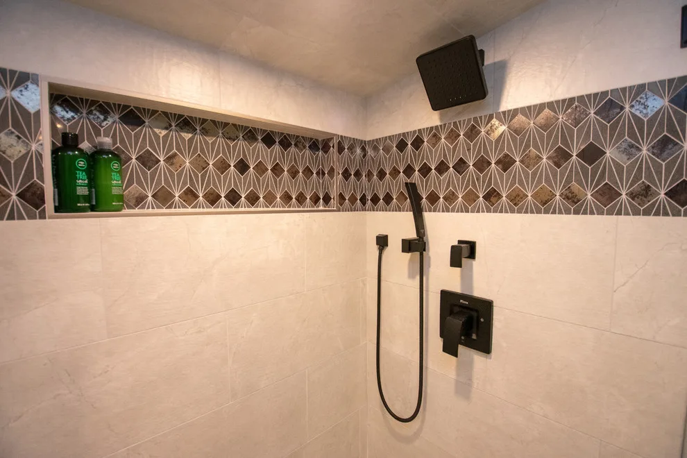Modern Bathroom Suite with Sauna by EdgeWork Design Build - Photo 9