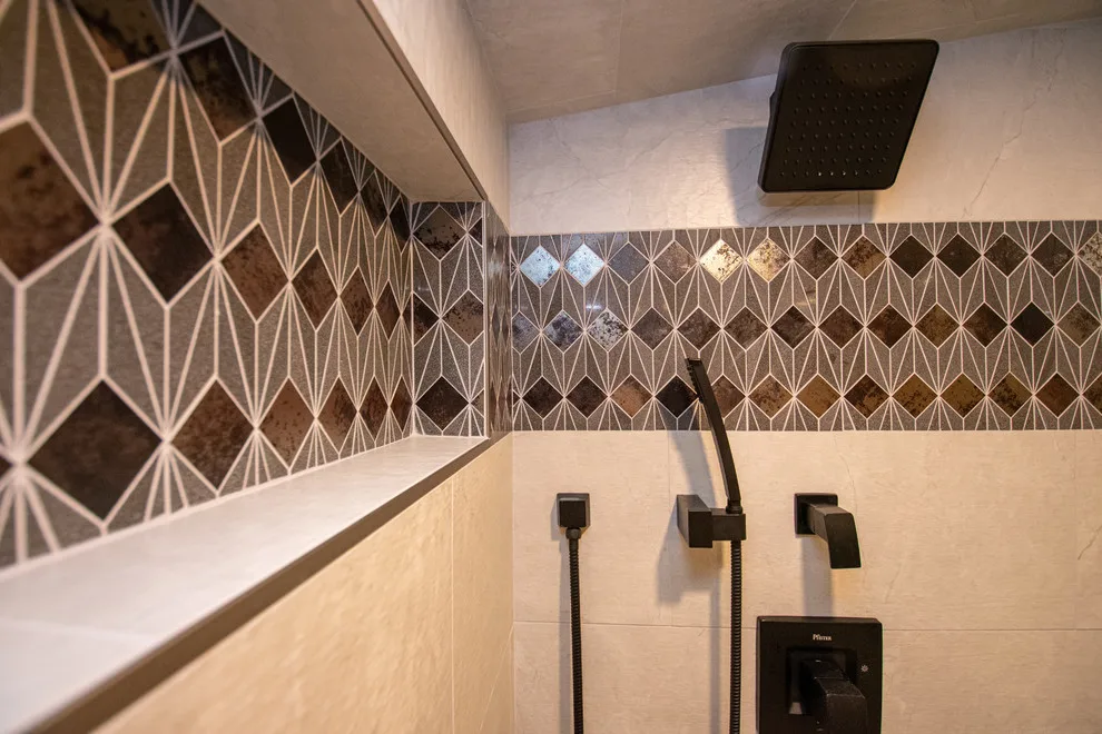 Modern Bathroom Suite with Sauna by EdgeWork Design Build - Photo 3