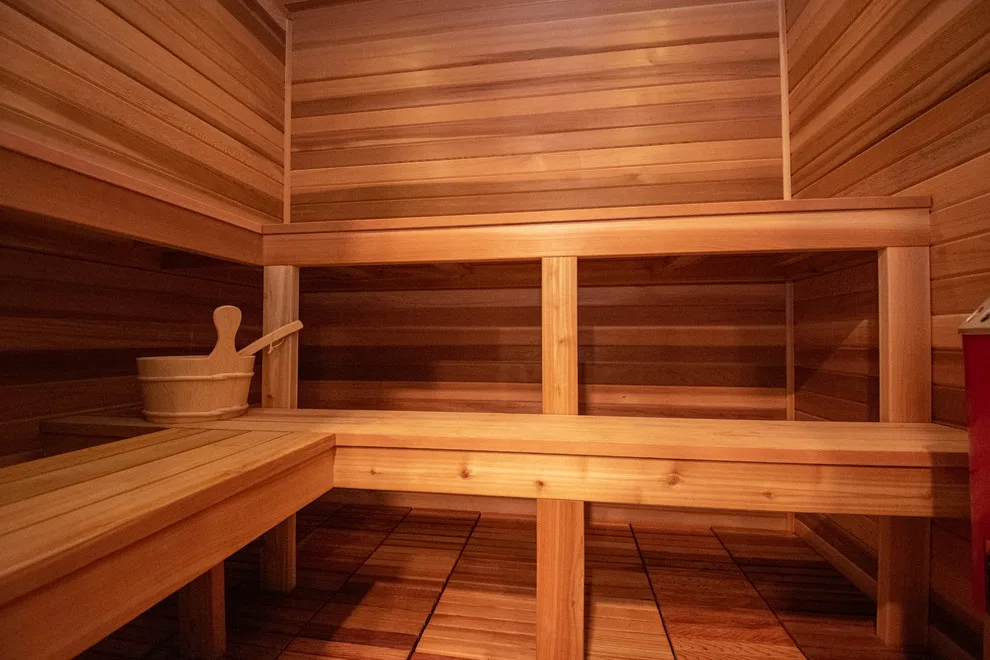 Modern Bathroom Suite with Sauna by EdgeWork Design Build - Photo 8