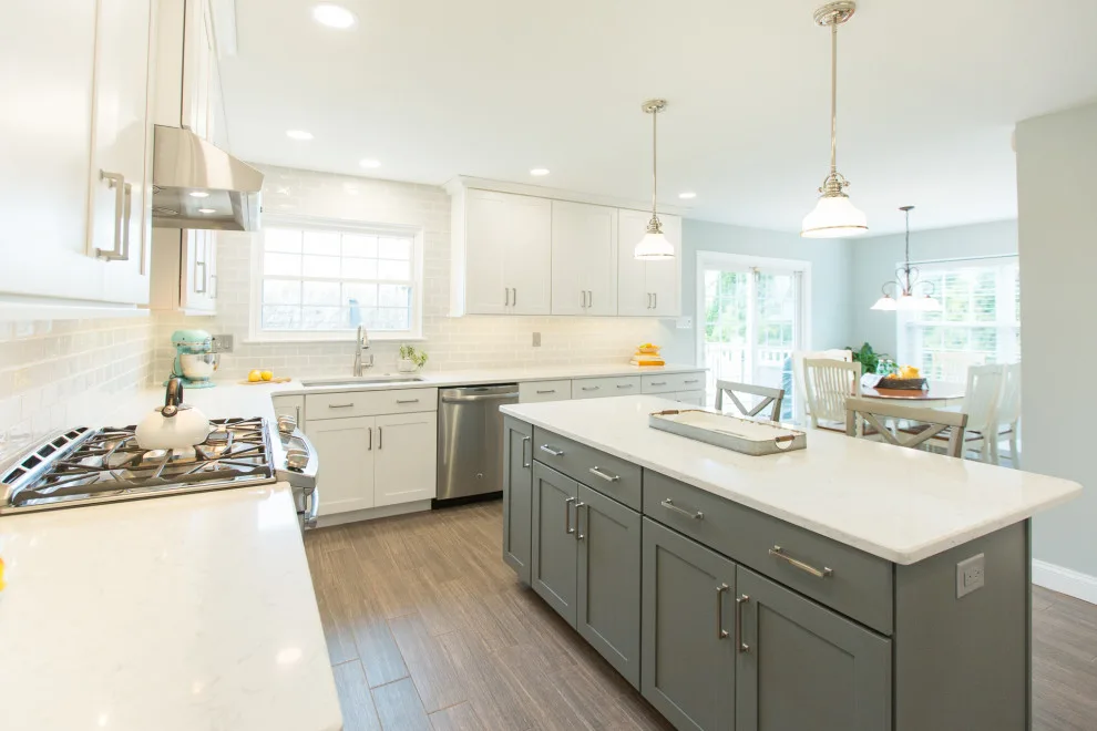 Stylish Gray Kitchen in Warrington, PA by Meridian Construction - Photo 3