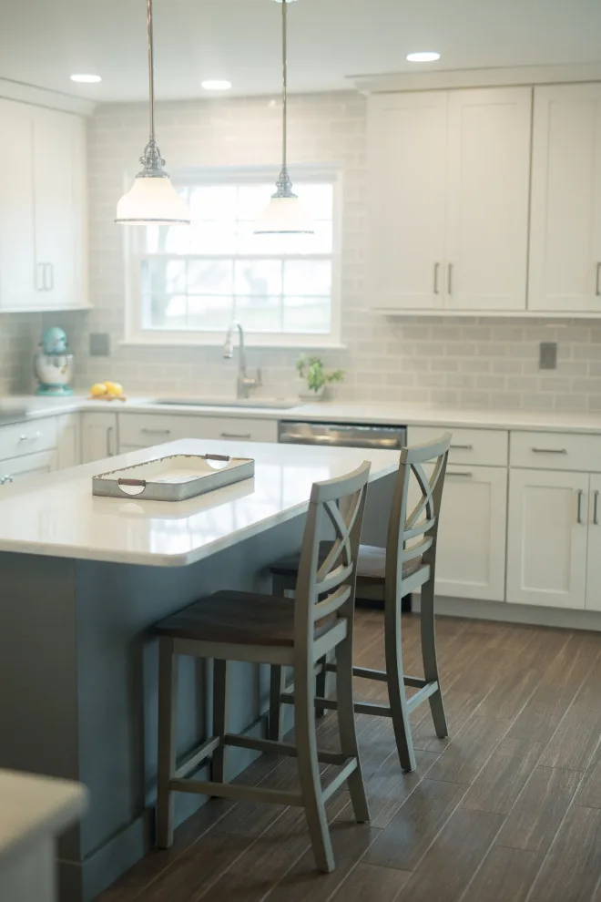 Stylish Gray Kitchen in Warrington, PA by Meridian Construction - Photo 5